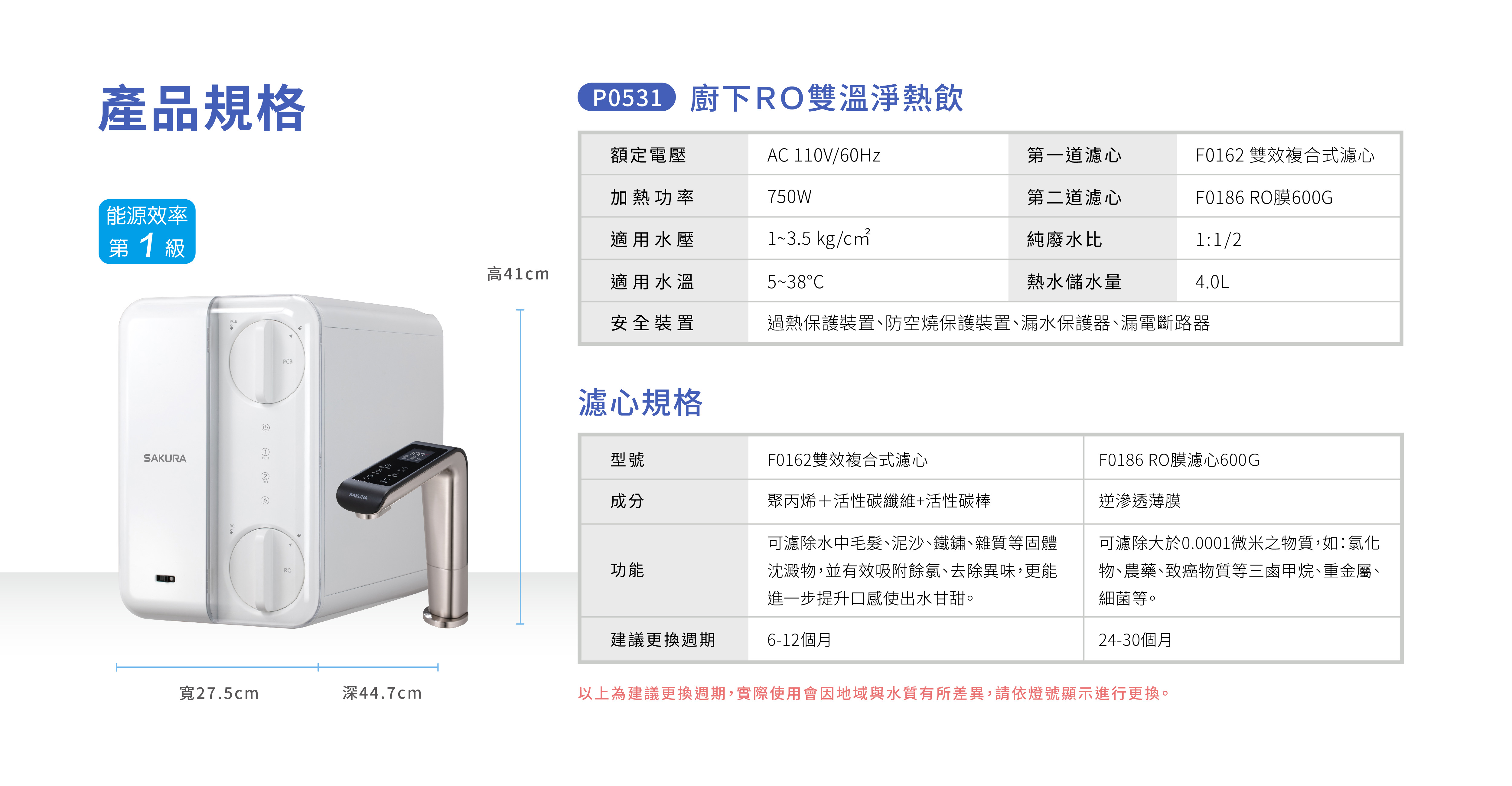 櫻花 家用淨水器 SAKURA P0531 廚下型飲水機 熱飲機 商用淨水 飲水機 RO 淨水器 全戶淨水